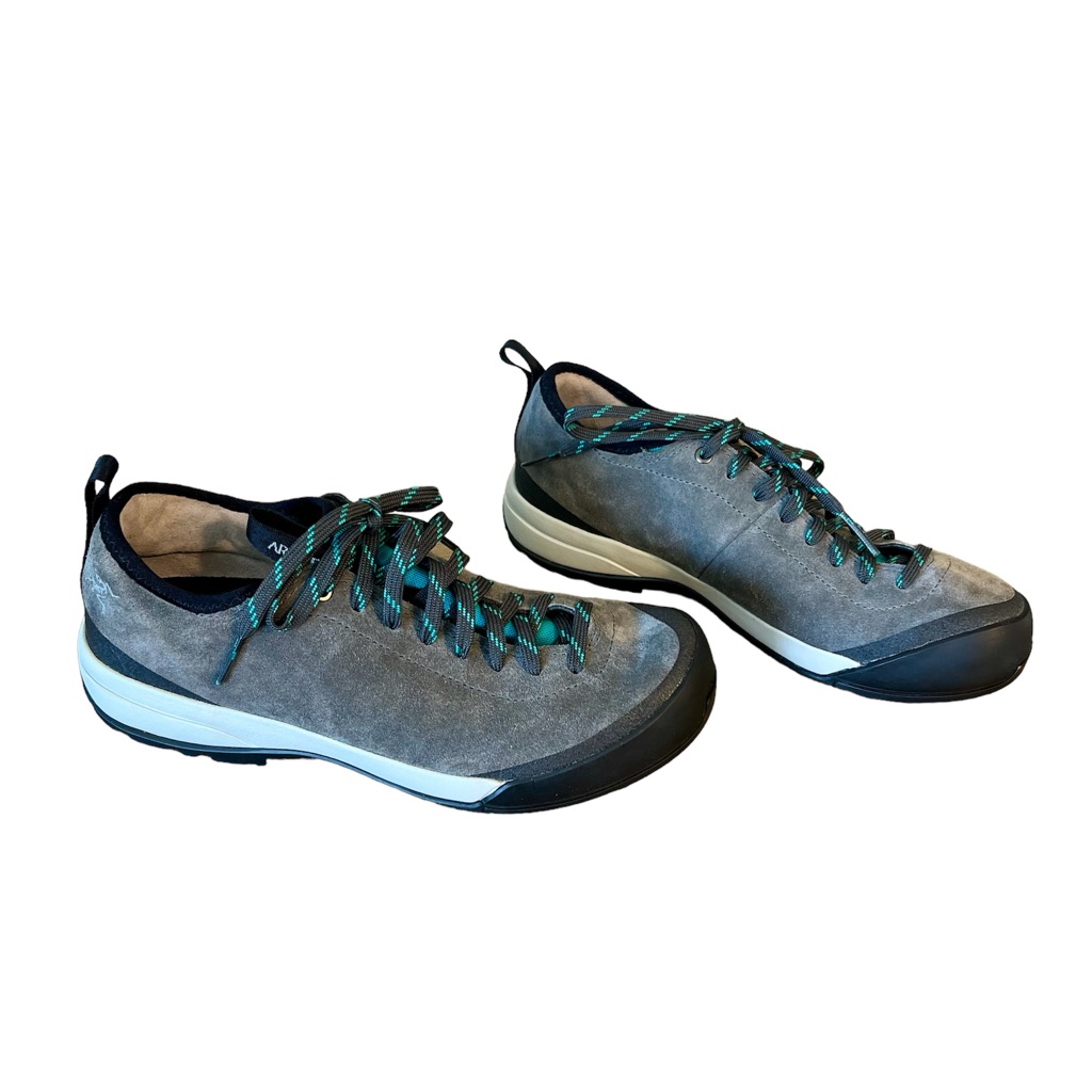 Arcteryx Acrux Sl Leather Approach Hiking Shoe Ortholite Vibrant Grey Outdoors